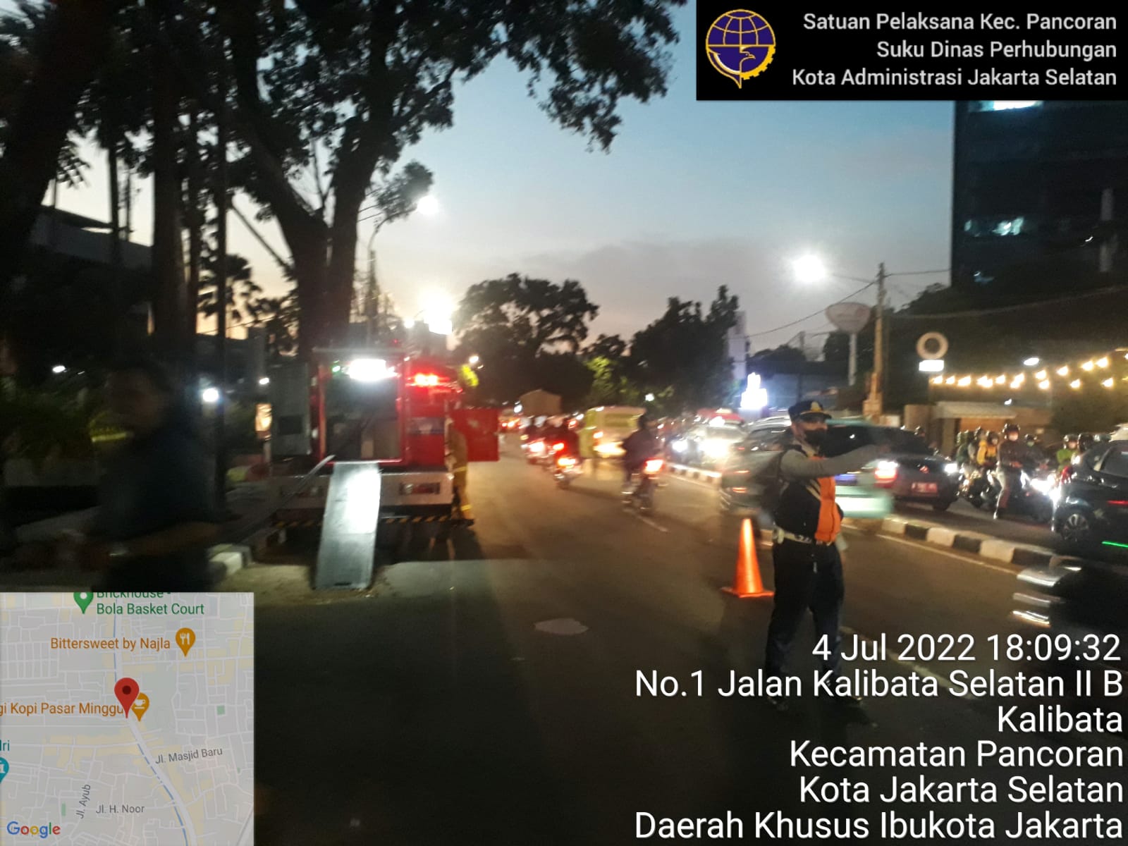 Kebakaran di Jalan Kalibata Selatan Wilayah Kecamatan Pancoran Jakarta Selatan
